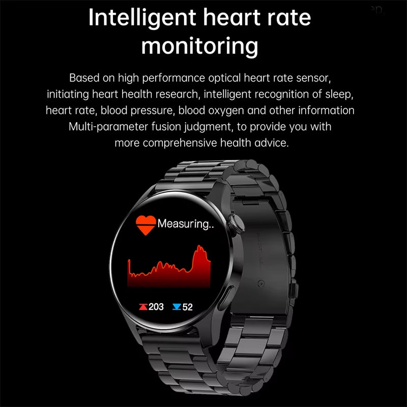 New Bluetooth Call Smart Watch Men Full Touch Screen Sports Fitness Watch Bluetooth Is Suitable for Android Ios Smart Watch
