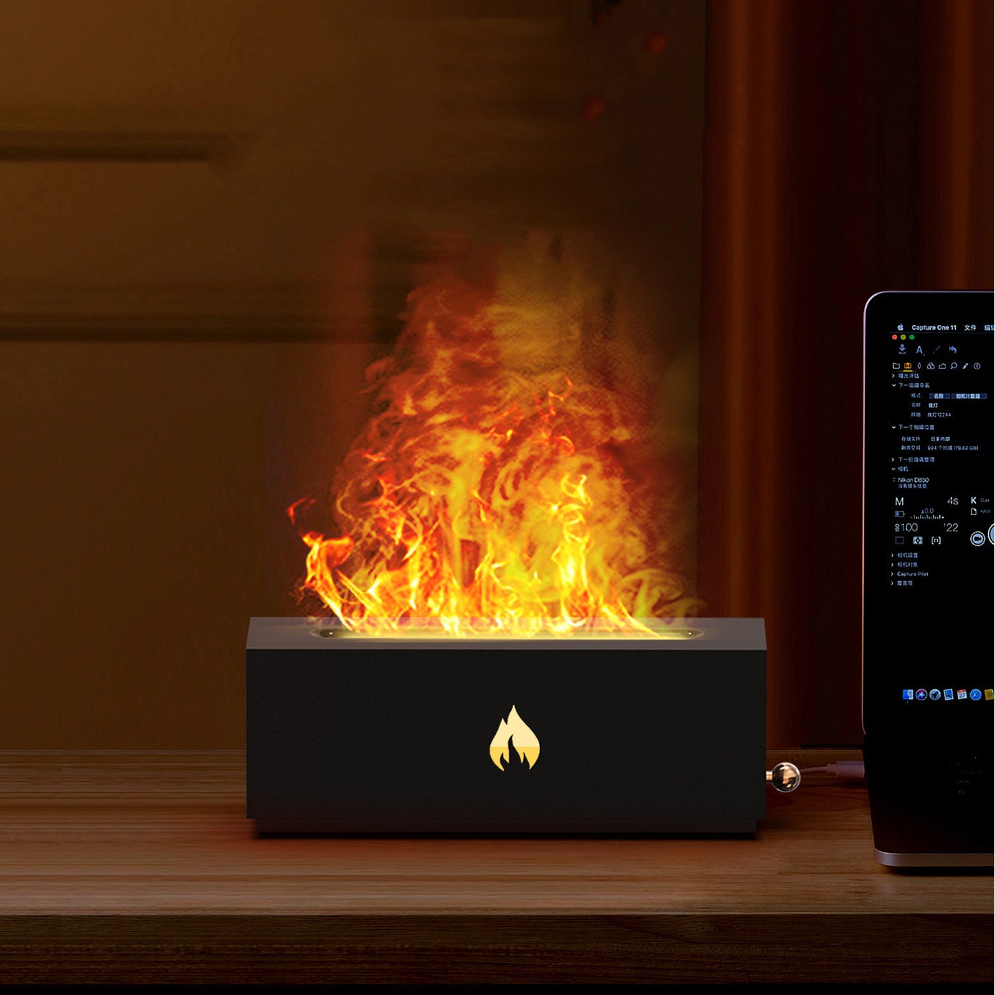 מפזר ארומה להבה קסום | אפקט אש מרהיב | חוויית ריח ייחודית לחדר השינה ולבית!