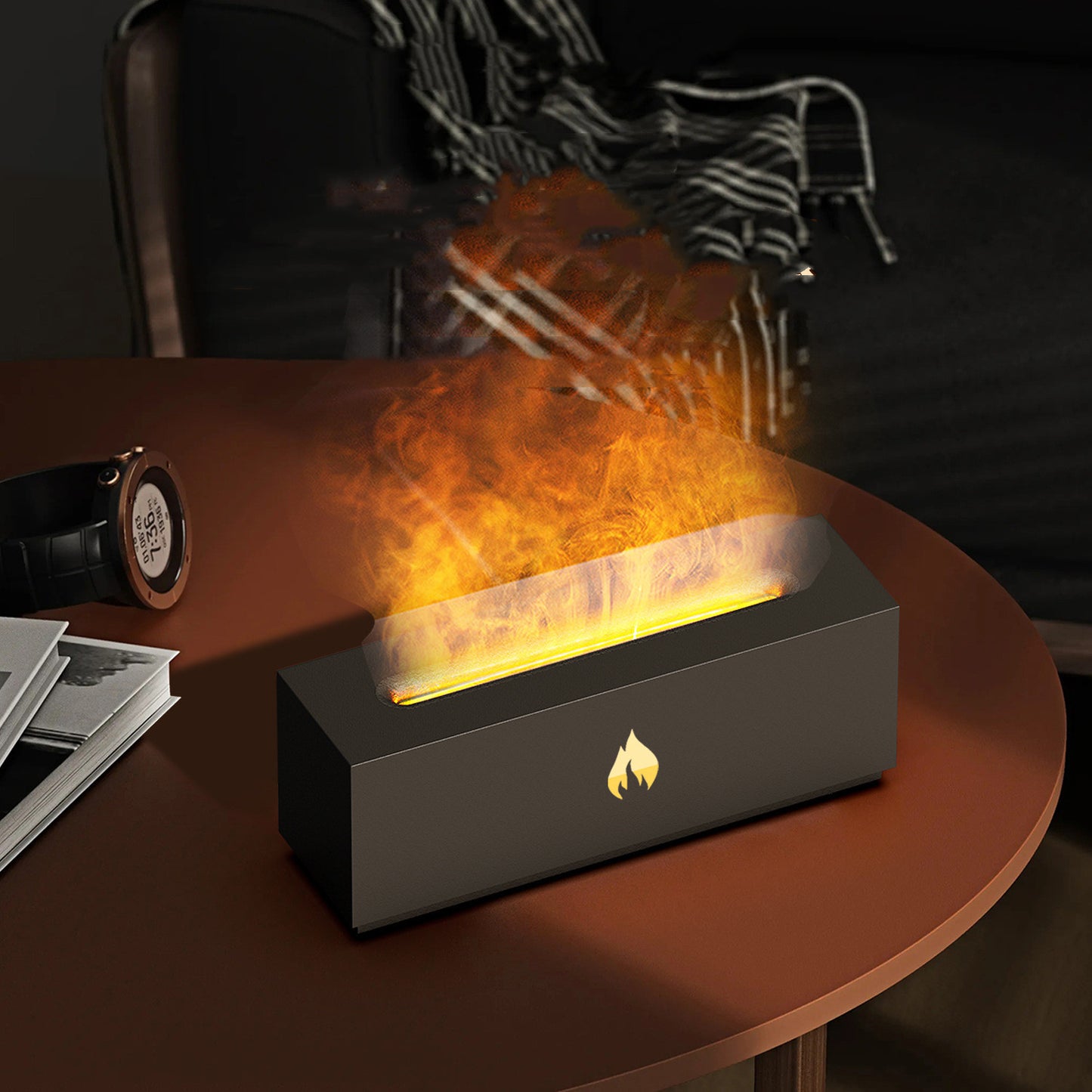 מפזר ארומה להבה קסום | אפקט אש מרהיב | חוויית ריח ייחודית לחדר השינה ולבית!