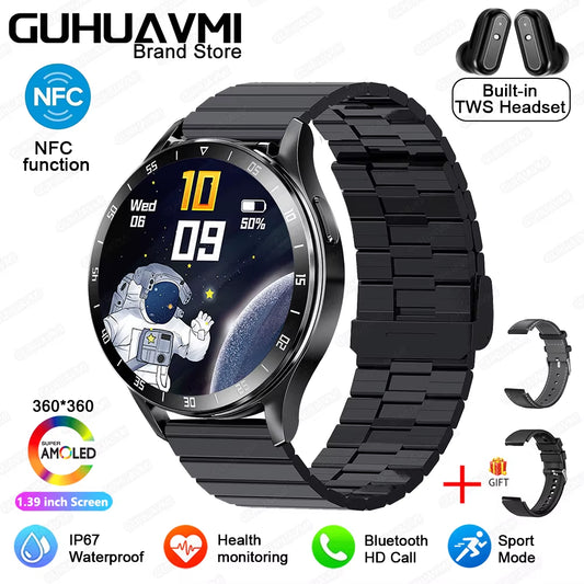2024 New X10 Headset Smart Watch TWS 2 in 1 Wireless Bluetooth Earphone Blood Pressure Heart Rate Testing Sport Music Smartwatch