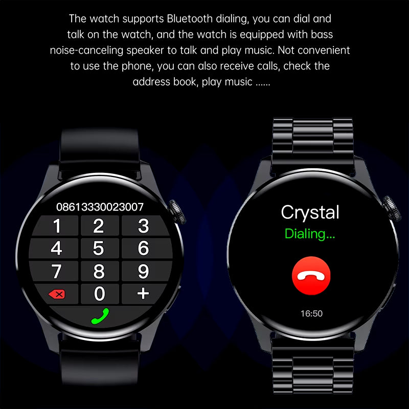 New Bluetooth Call Smart Watch Men Full Touch Screen Sports Fitness Watch Bluetooth Is Suitable for Android Ios Smart Watch