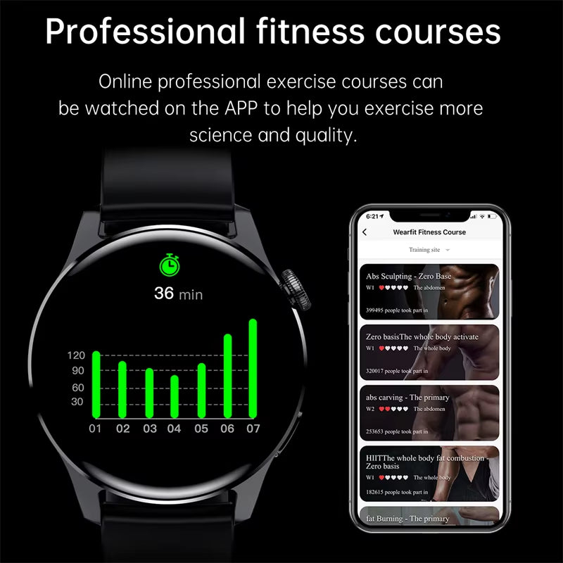New Bluetooth Call Smart Watch Men Full Touch Screen Sports Fitness Watch Bluetooth Is Suitable for Android Ios Smart Watch